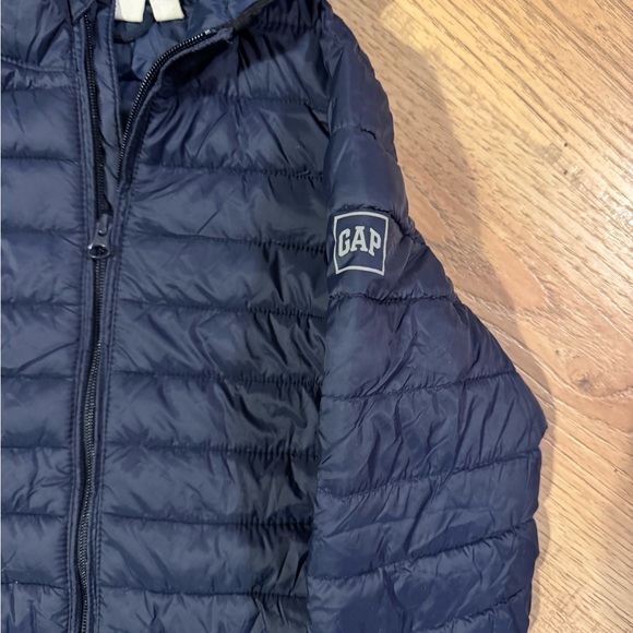 Gap Kids Recycled Lightweight Puffer Jacket Primaloft Navy Blue Size Small 6-7 - Picture 6 of 8